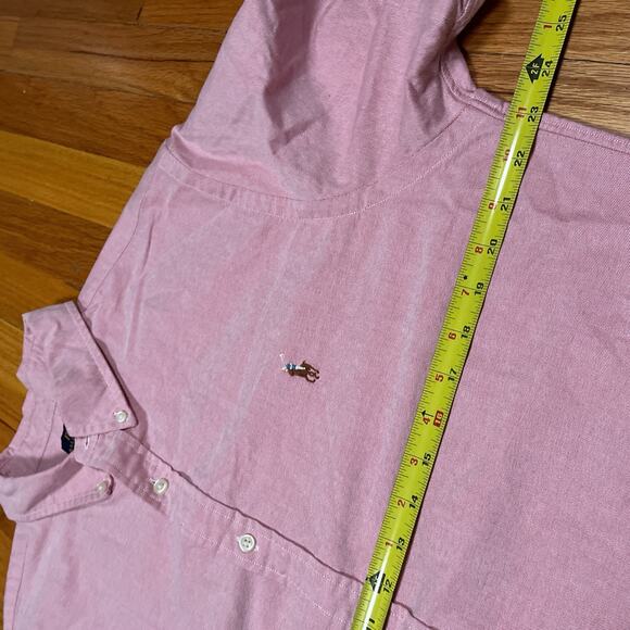 Polo Ralph Lauren Pink Short Sleeve Button Shirt Sz L RL Untucked Fit Flesh Pony - Picture 3 of 7